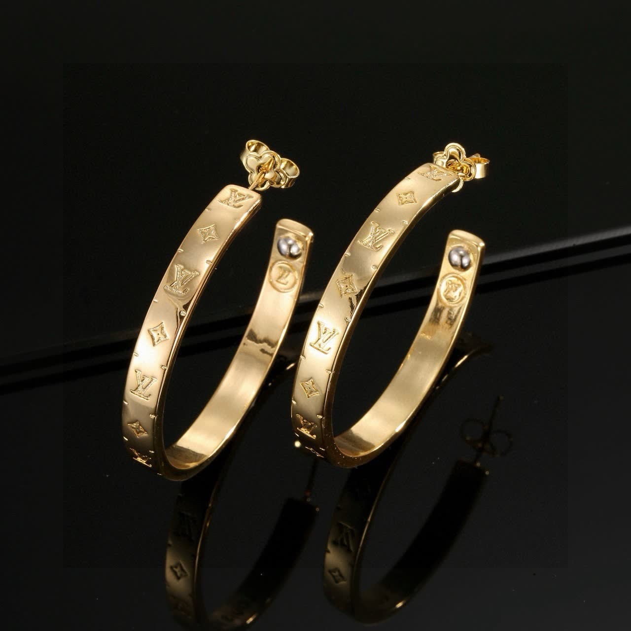 Louis Vuitton Gold Hoop Earrings